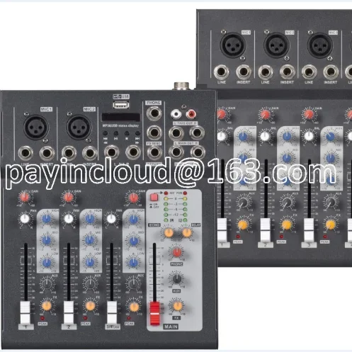 

Small 4 Channels Sound Table Mixer F4 Audio