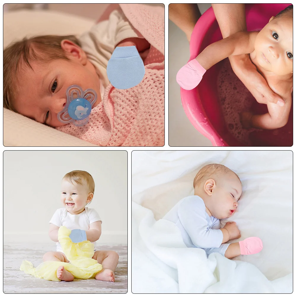 1 مجموعة الرضع طفل قبعة تدفئة وقفازات مجموعة الوليد قبعة قطنية المضادة للخدش القفازات طفل الشتاء قبعة الطفل الملحقات #1