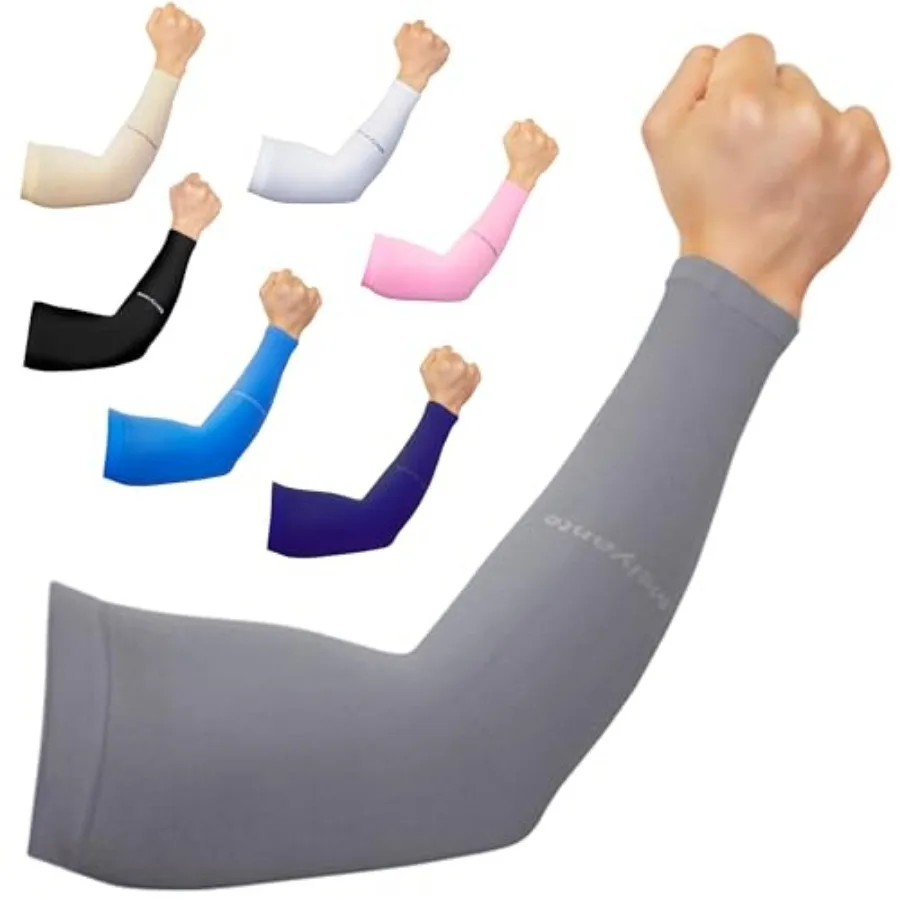 Arm Sleeves for Men Women, 1 Pair UPF 50+ UV Sun Protection Cooling Sleeves, Tattoo Cover for Driving Work Sports
