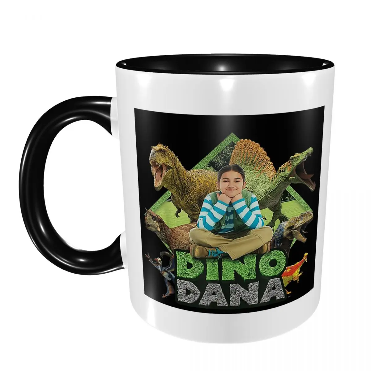Dino Dana Real Mug Funny Ceramic Coffee Cups Tea Mugs Milk Cup Drinkware Gift for Woman Man