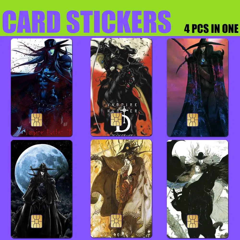 

V-Vampire H-Hunter-D Vintage Style Merch Card Stickers for Bank Access Protective Waterproof Film Cover Sticker Gift
