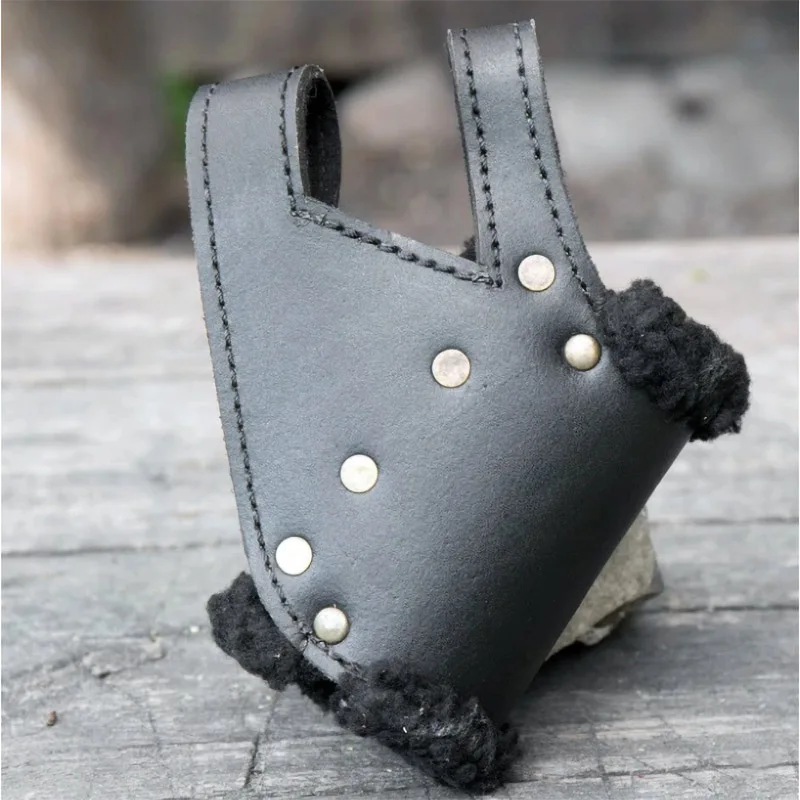 중세 북유럽 바이킹 해적 기사 검 칼집 칼집 홀더 PU 가죽 모피 홀스터 벨트 개구리 코스프레 의상 액세서리