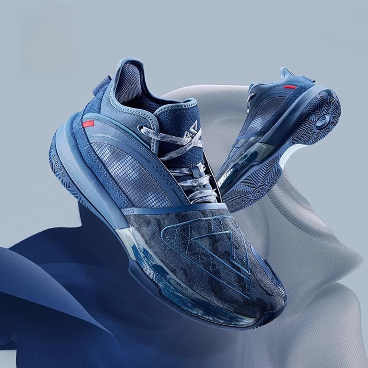 Sepatu Basket Peak e One Low Top yang Bernapas, Tahan Aus, dan Menyerap Keringat untuk Pria, Praktis untuk Aktivitas Luar Ruangan I...