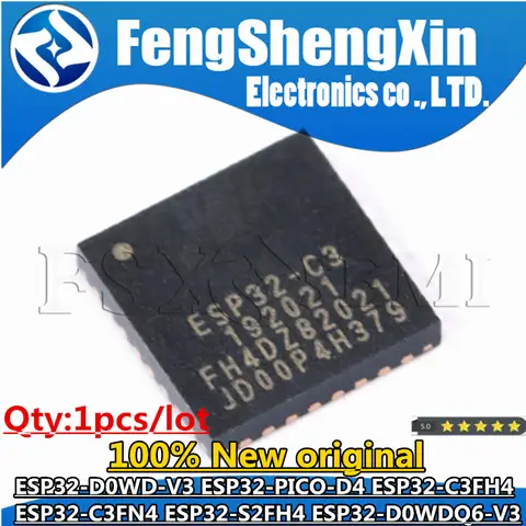 1pcs ESP32-D0WDQ6-V3 ESP32-D0WD-V3 ESP32-PICO-D4  ESP32-C3FH4  ESP32-C3FN4  ESP32-S2FH4 ESP32-S2F ESP32-C3 wireless chip