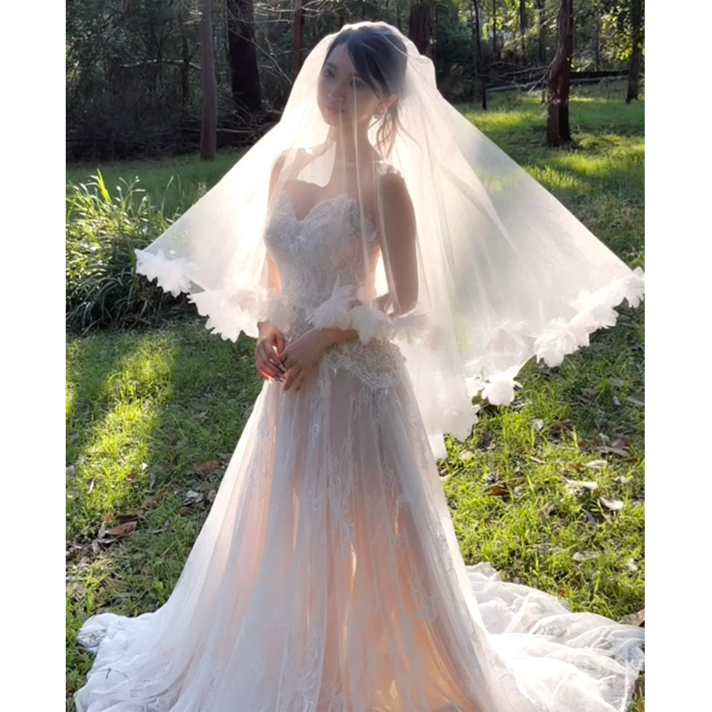 New fashion bridal veil, wedding accessories Mori photo veil short spring and autumn temperament factory direct sales