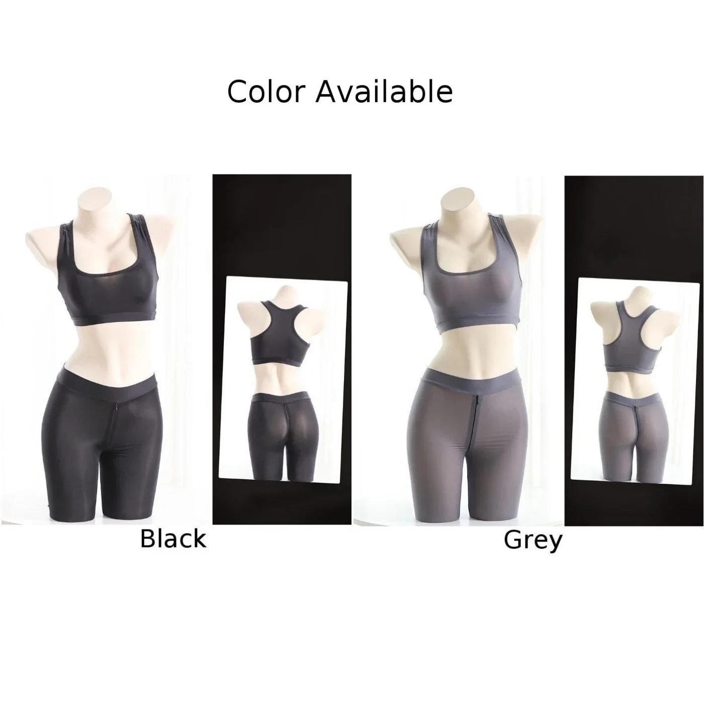 ชุดสปอร์ตบรากางเกงขาสั้นด้านหลังสำหรับผู้หญิงชุดเล่นโยคะเปิดเป้าสวยงาม