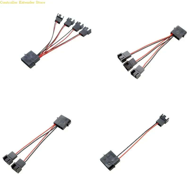 

4 Pin Male To 4Pin Splitter IDE for Case Fan Power Supply Splitter Adapter Cable