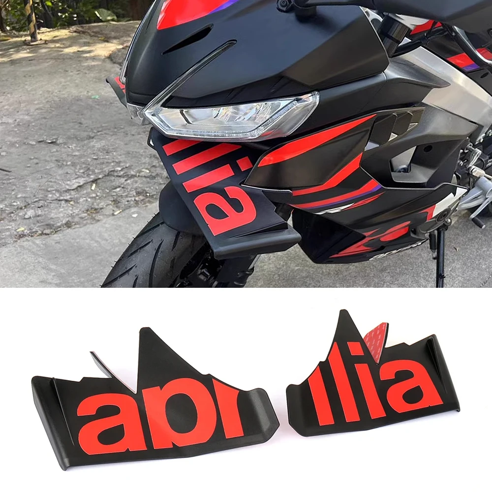 Dla Aprilia RS457 Spoiler Akcesoria Skrzydła boczne Dolna owiewka RS 457 Rs457 2024 Akcesoria Motocyklowe Winglets Zestaw aerodynamiczny