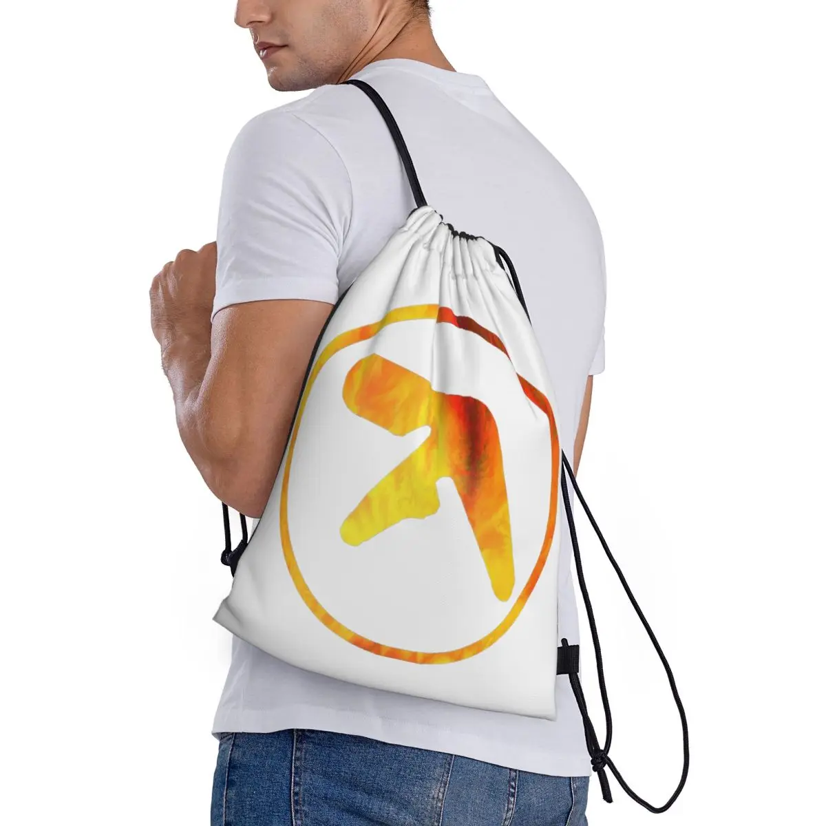 

Aphex Twin Vintage Backpacks Fashion Drawstring Bags Shoes Bag Book Bags for Travel Students