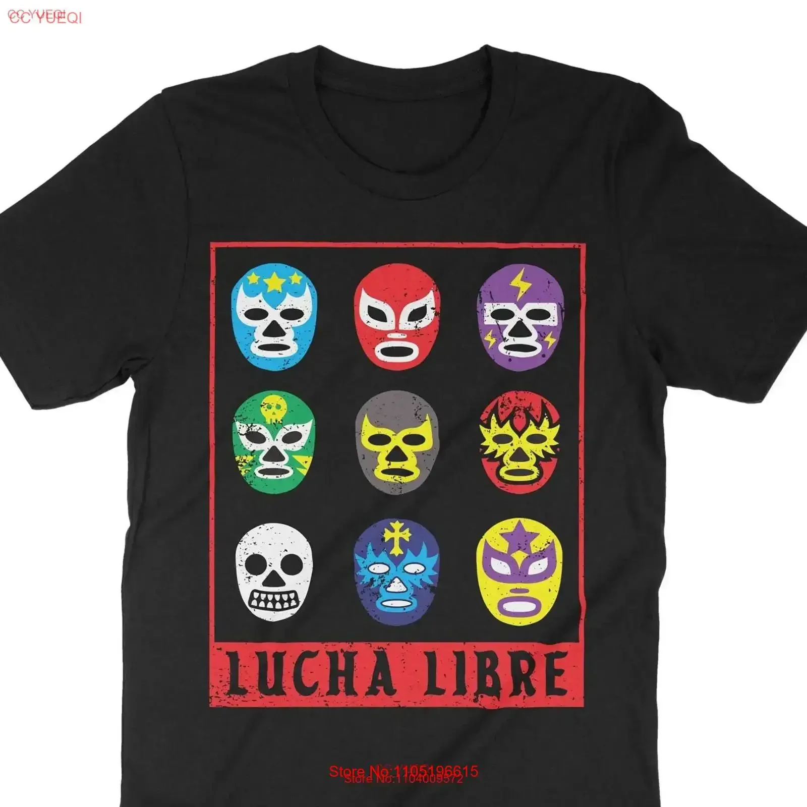 Camiseta Lucha Libre, máscara de luchador de lucha mexicana, Luchador Tijuana, México, vintage, gráfico lavado, suave, informal, Unisex