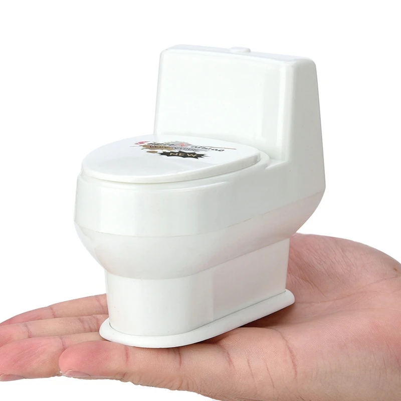 Jouet interactif pulvérisation d'eau, Mini toilettes à chasse d'eau, Gadget nouveauté du du poisson d'avril