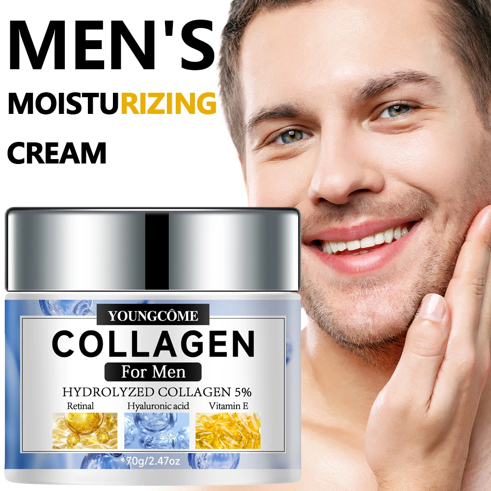 YOUNGCOME Men's Smooth Wrinkle Cream Remove Face & Neck Wrinkles Firming Moisturizing Skin Younger Facial Retinol Face Cream