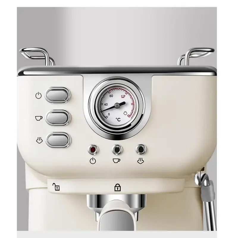 ZZUOM Coffee Machine 220V 1050W 20Bar Italian Semi Automatic Coffee Machines Automatic Milk Frother Coffee Maker Espresso