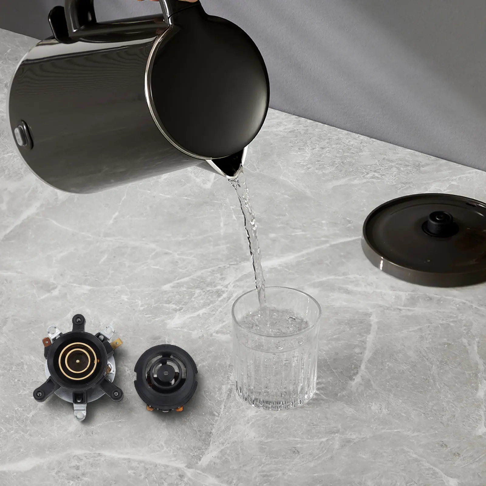 

Black Kettle Base Connector Easy Installation Kettle Connector Connector High Efficiency Performance For Electric Kettles