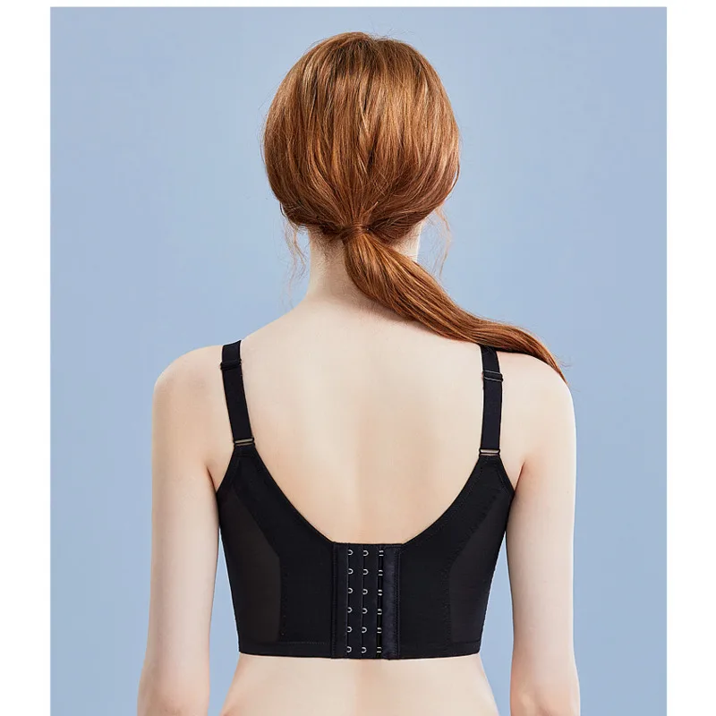 Full Cup Height Tolerance Six Row Buckle Thin Bra Underwear Brasier Mujer Plus Size Lingerie For Women 75 80 85 90 95 B C D E F