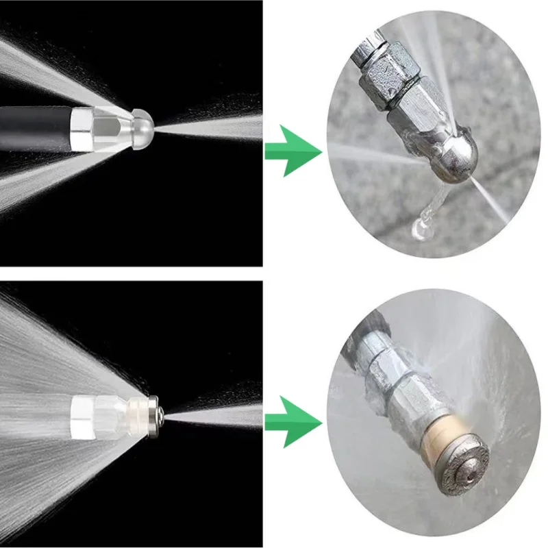 Imagem -05 - Máquina de Limpeza o Mangueira de Dragagem de Esgoto de Esgoto Kit de Pulverização de Drenagem de Esgoto Bocal Rotativo para Karcher de Alta Pressã