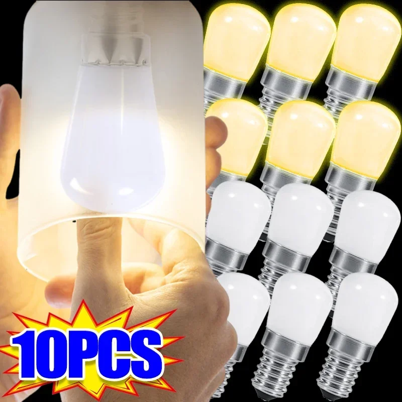 10/1PCS LED Screw Bulbs Light E14 E12 Light Bulb Replacement Halogen Lights for Refrigerator Display Cabinet Home Lighting Decor