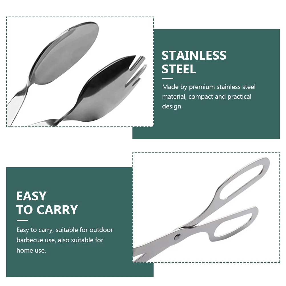 

Heavy Duty Metal Salad Tong for Food Serving Bread Cake Steak Grilled Items Camping Picnic Restaurant Kitchen Use