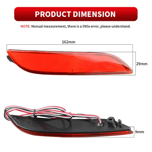 Imagen 2 del producto Reflector de parachoques trasero LED, lámpara de freno para Mercedes Benz W447 Vito Clase V 2014 2015 2016-2021, luz de freno, accesorios para coche