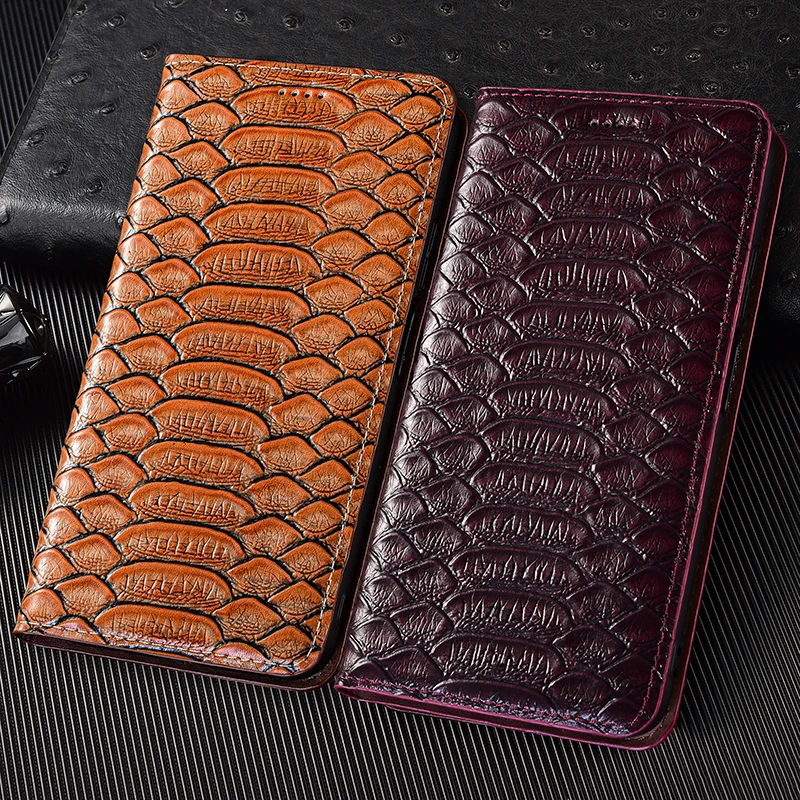 

Флип-чехол из натуральной кожи Python для Honor Magic 2 3, 4, 5, 6, 7 Pro lite, чехлы-бумажники для телефонов