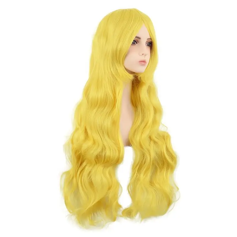 TongmancosWig لوليتا شعر طويل مجعد ذهبي اللون أنيمي العالمي موجة كبيرة 80cmLolitaشعر مستعار كامل الرأس #4