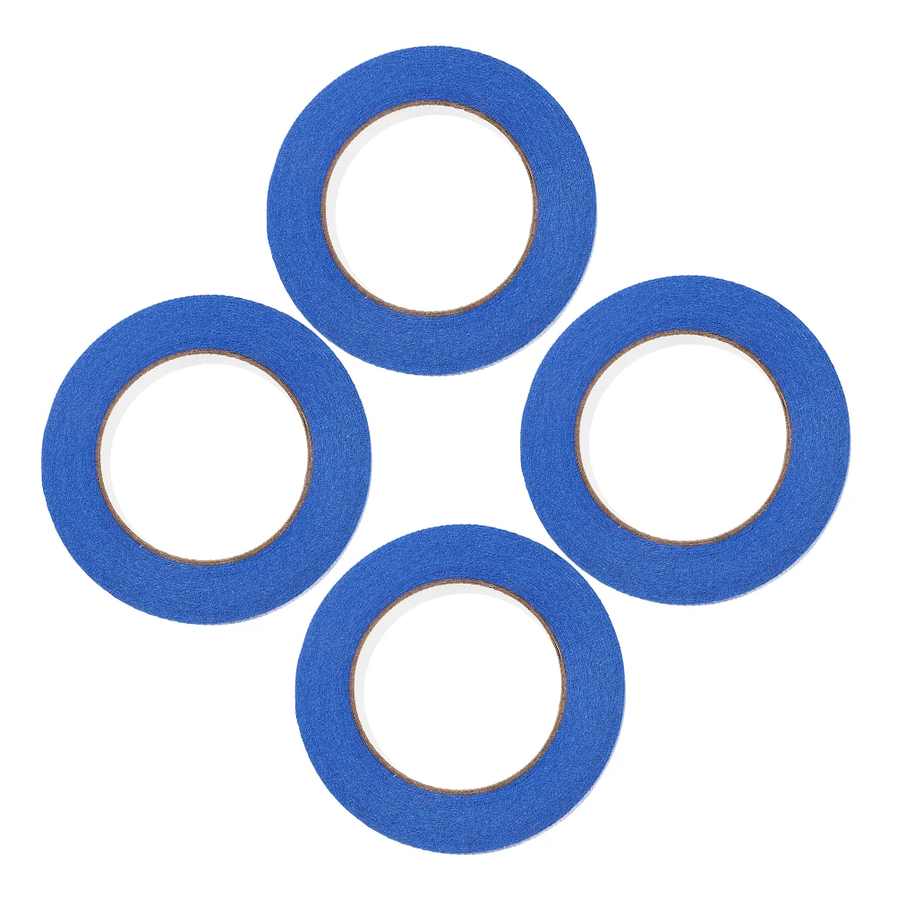 

4pcs Blue Paint Masking Tape 50m Car Spray Lacquer Textured Paper Low Tack Multi Use Professional DIY