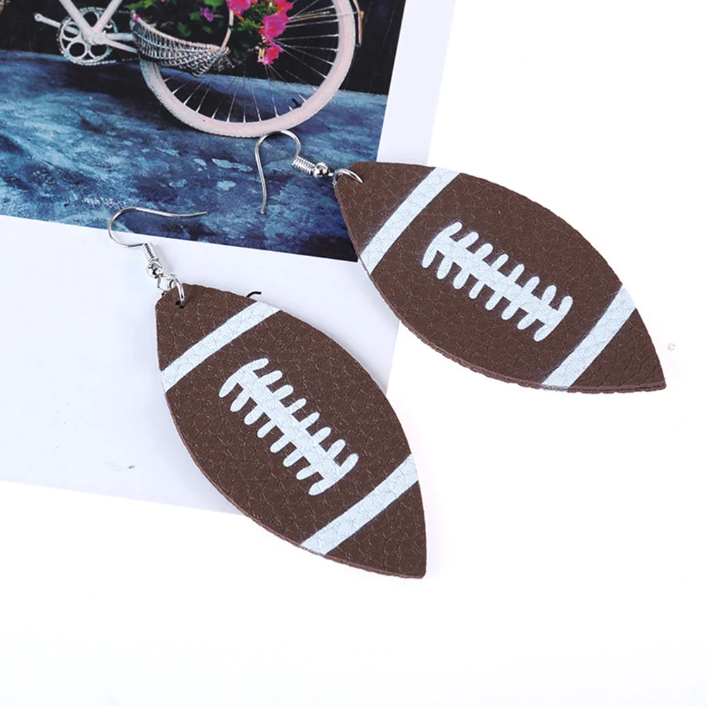 

Sports Theme Dangle Earrings Teardrop Baseball Rugby Basketball Earrings For Women Athletic Style Jewelry Gift