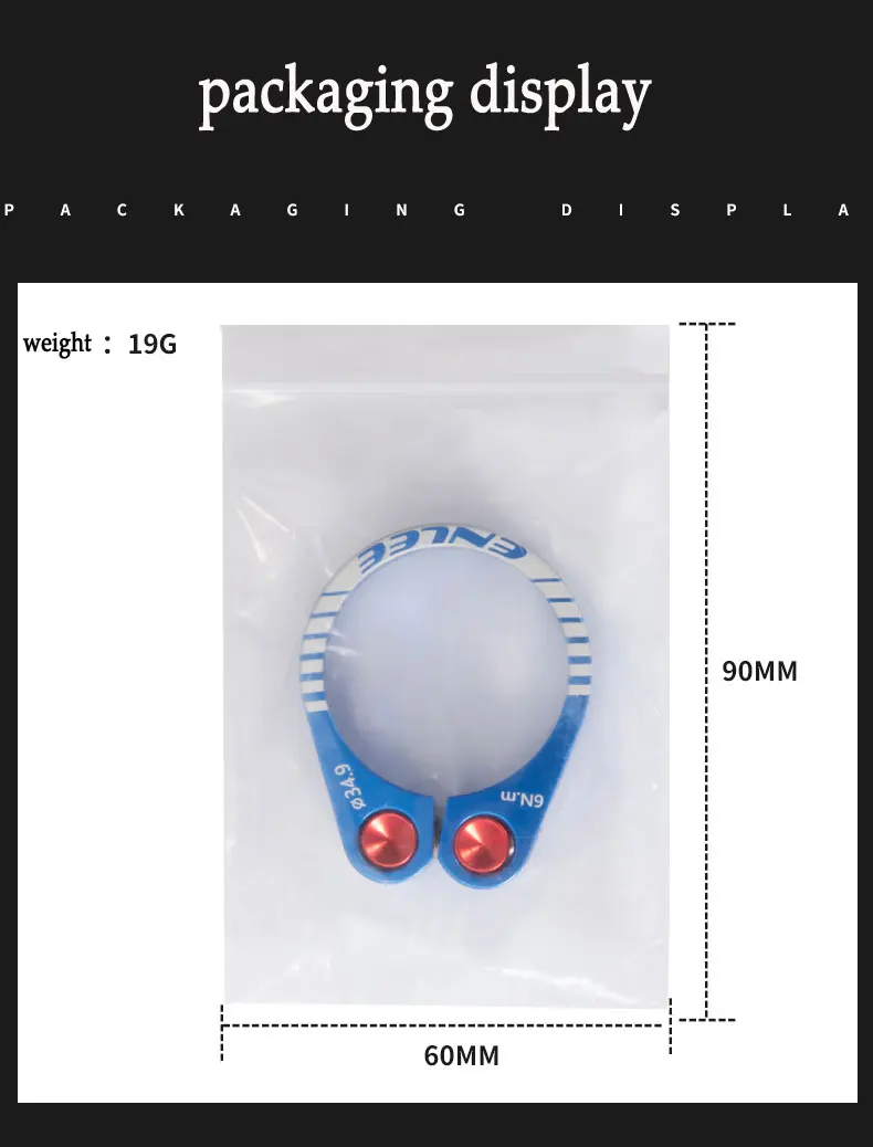 ENLEE Fahrrad Sattelstütze Klemme CNC Aluminium Legierung Radfahren Sattel Sattelstütze Klemme Für 31,8 MM 34,9 MM Fahrrad Teile sattelstütze Zubehör – Detail 14