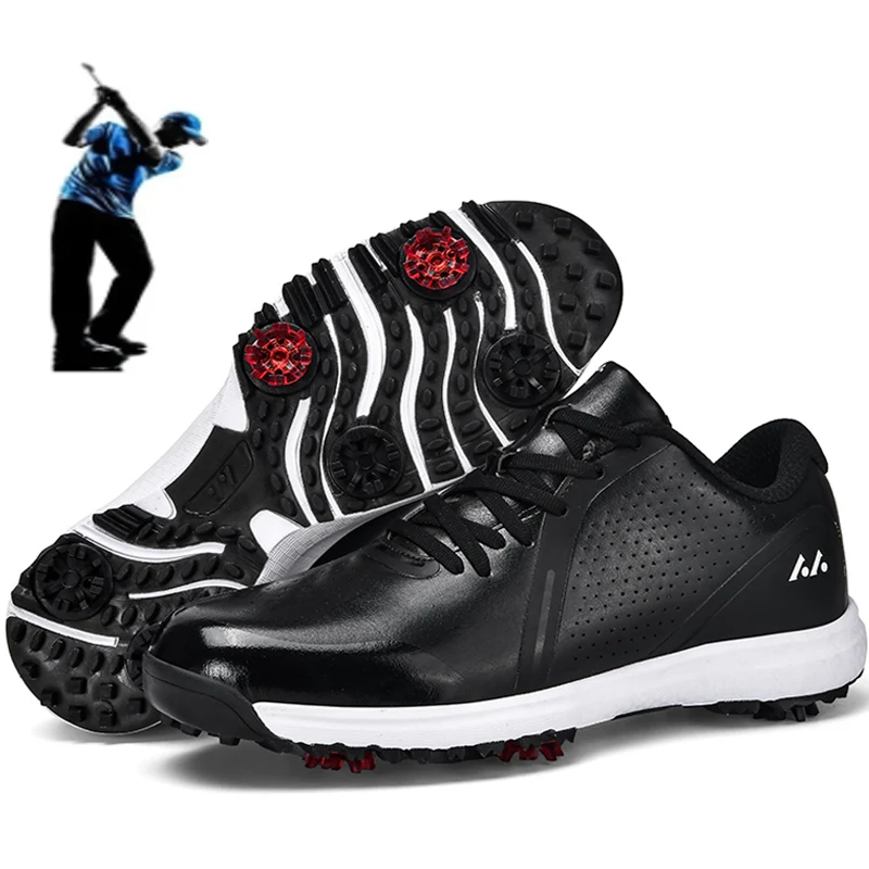 

New Men's Golf Shoes With Detachable Studs, Anti Slip Golf Shoes, Multifunctional Outdoor Hiking Shoes, Casual Sports Shoes