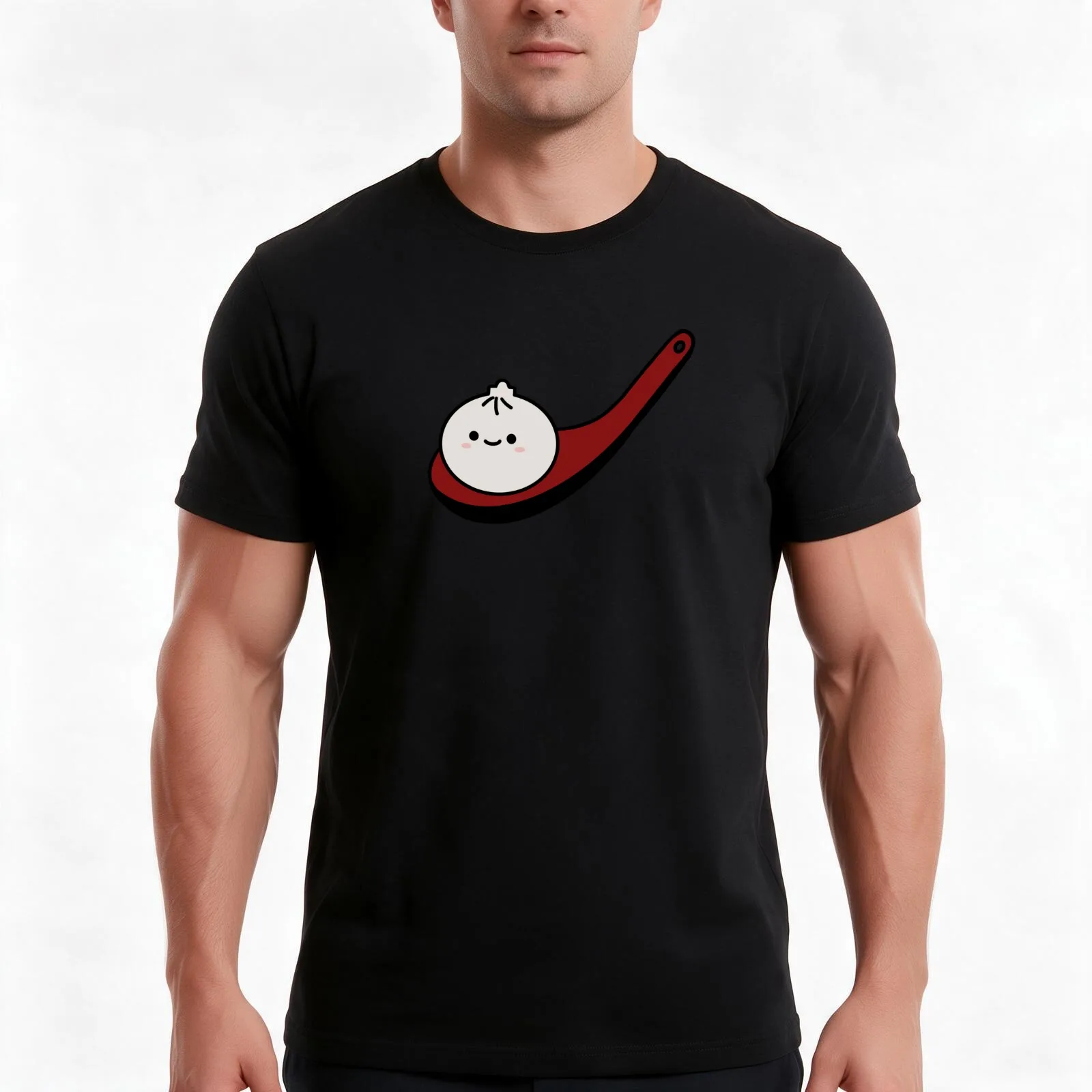 soup spoon, best spoon v.2 T-Shirt, Summer Casual Cotton Tee, Oversized Streetwear Tops, Vintage Graphic Print, Unisex Men Women