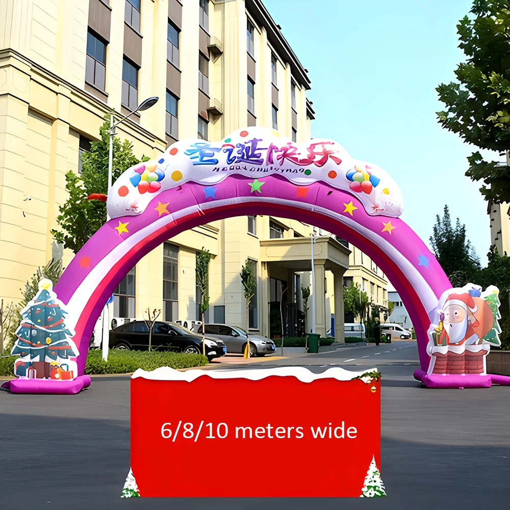 wholesale 2023 New Design Inflatable Santa Claus Arch Christmas Promotion Archway, inflatable Christmas Arch For Decoration