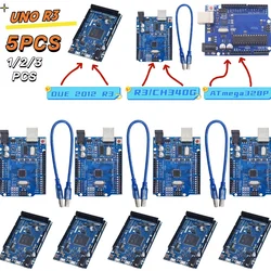 1-5 pz UNO R3 scheda di sviluppo DUE 2012 ATmega328P CH340G / ATEGA16U2 R3 per Arduino UNO R3 con intestazione Pin dritto con cavo