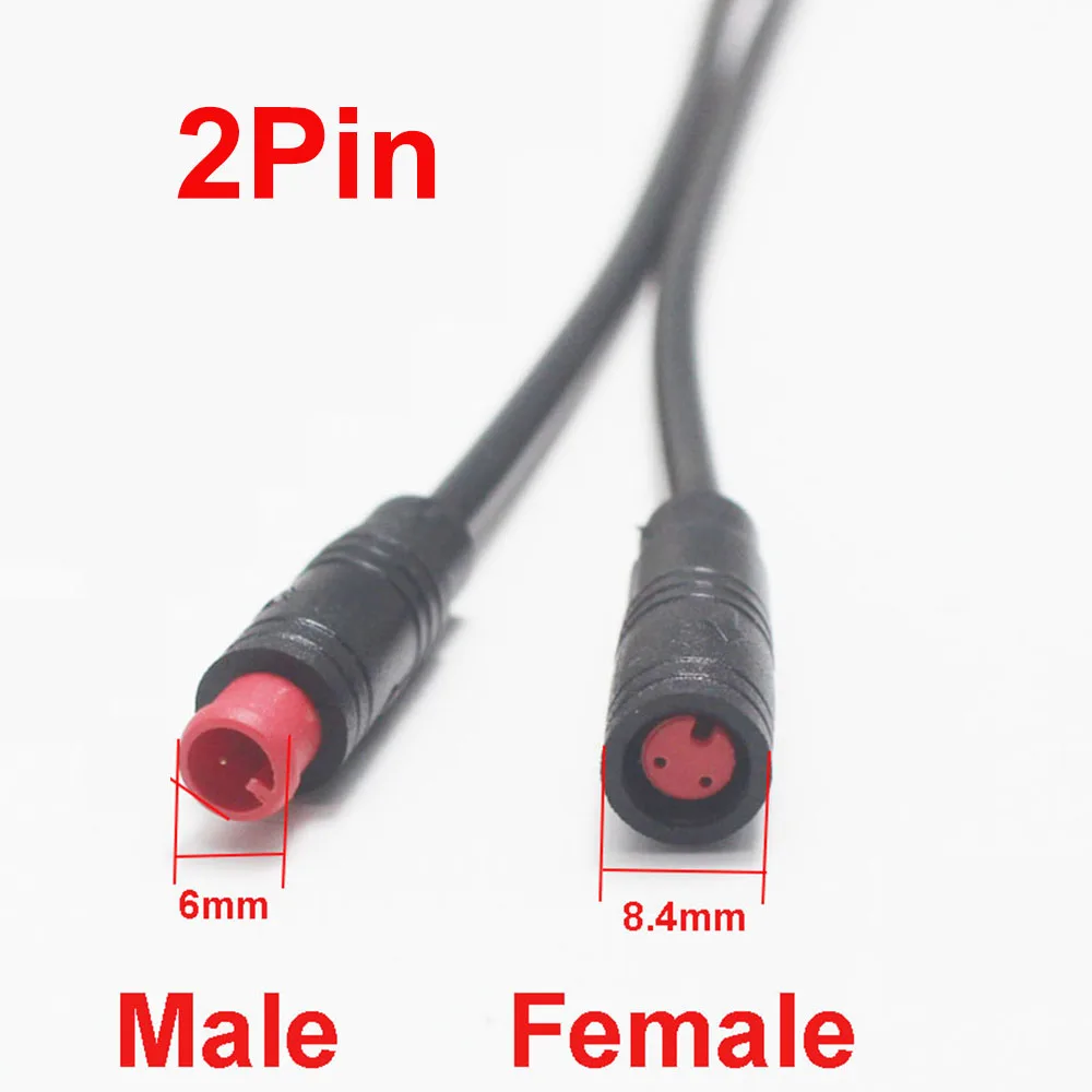 1Pcs M6 Y Splitter Ebike Cable 1 Male to 2 Female 2 3 4 5 6 Pin Electric Bicycle Plug for Scooter Brake Signal Sensor 40cm
