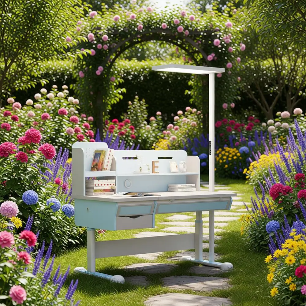 

Eye Care Reading Floor Lamp - 4000K Full Spectrum Neutral White LED - Multiple Diffuse Reflections - Dimmable Touch Panel - Stan