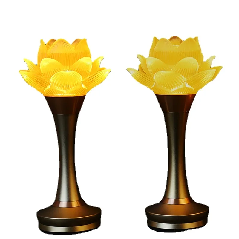 

Glass Household Simulated Candlestick , Prayer Hall, Candle Decoration Feng Shui Buddhism Living Room Home Decoration