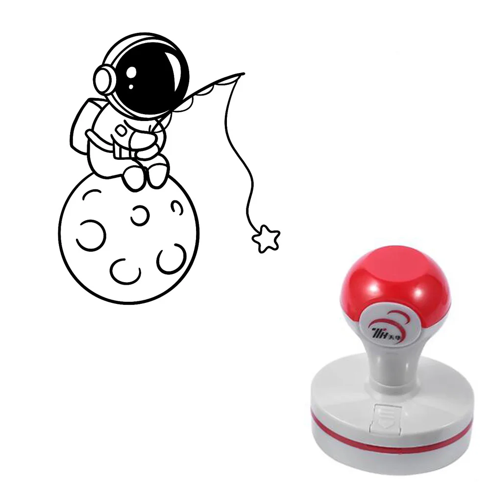 1 PCS Kawaii Spaceman Self-Inking Photosensitive Planner Scrapbooking Stamps for Card Making Book Journal Art Supplies