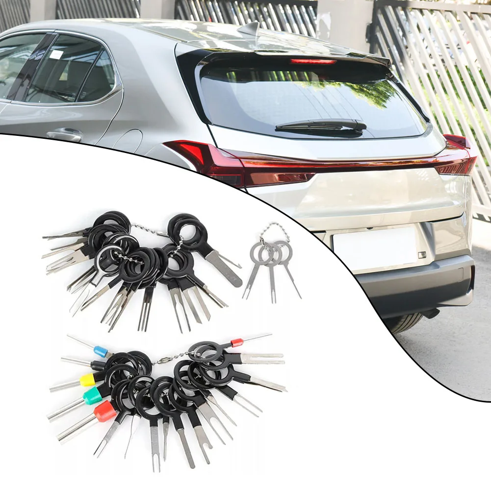 Kit de herramientas de extracción de pines de conector de cable automotriz, 41 Uds., con mecanismo de empuje y manijas de junta tórica para una extracción segura de terminales