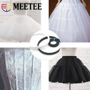 50 jardas meetee 6-15mm plástico desossa preto branco para sutiãs diy espartilho vestido de casamento que faz costura acessórios osso suporte fita 10 principais vendas pijama feminino colado - №5