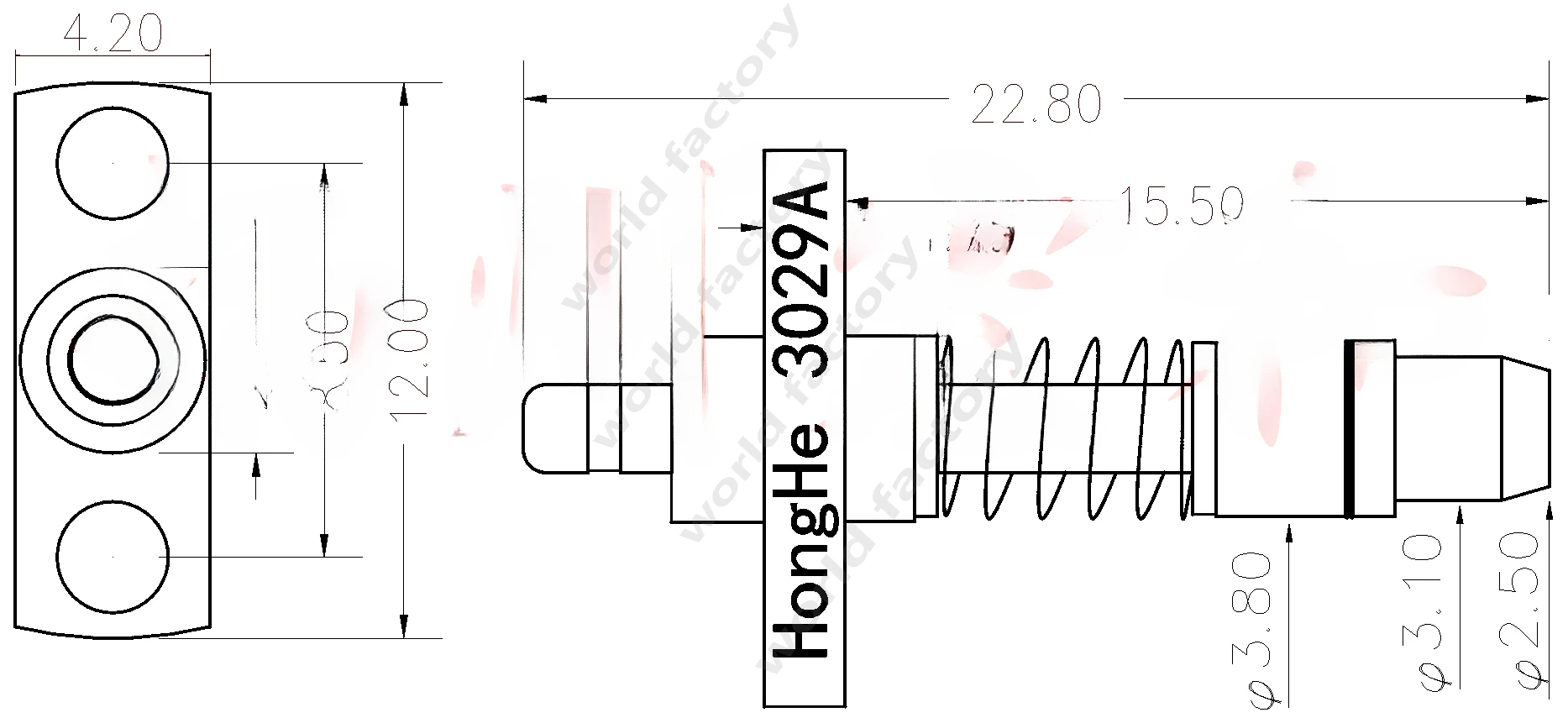 3029A W.F-L2P-ML51.J-P-A(F)-S-T The Fifth Generation of High Frequency Probe Radio Frequency Test Head Three or Four Generations