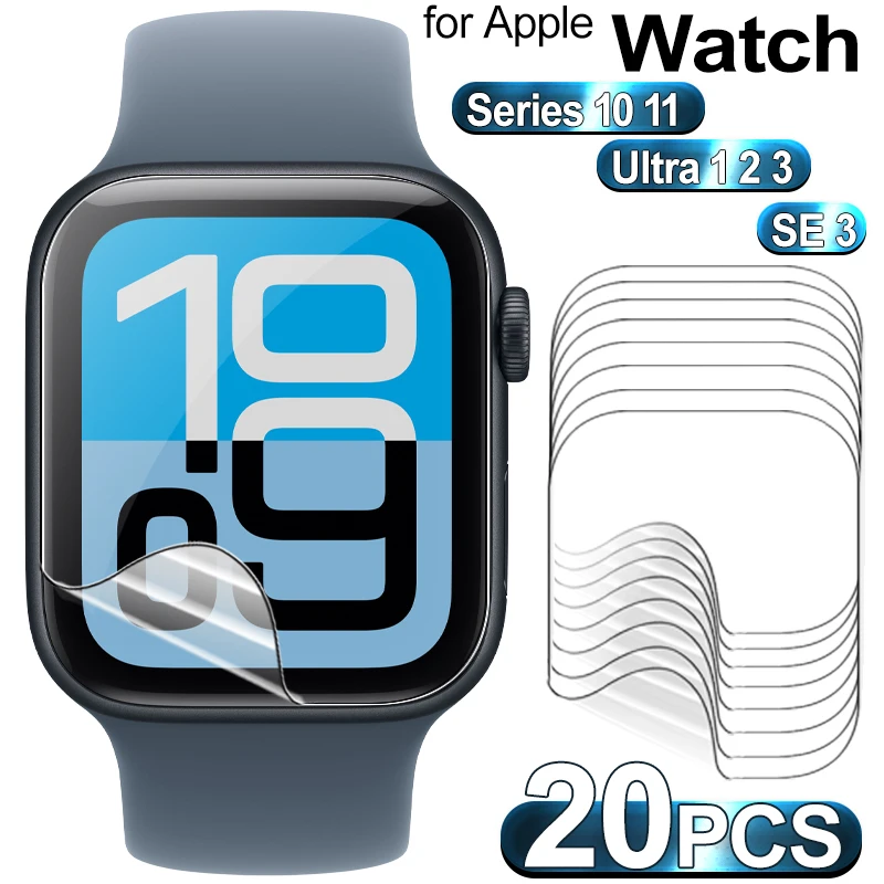 

Гидрогелевые пленки, защитная пленка для экрана, мягкая защитная пленка для Apple Watch Serie 11 10 SE3 Ultra 3 40 мм 42 мм 44 мм 46 мм 49 мм