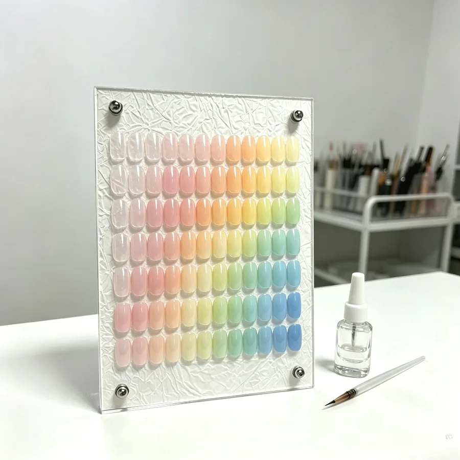 1PC Acrylic Nail Color Display Board Nail Tip Display Stand Nail Show Organizer False Nail Tips Sample Display Frame Nail Studio