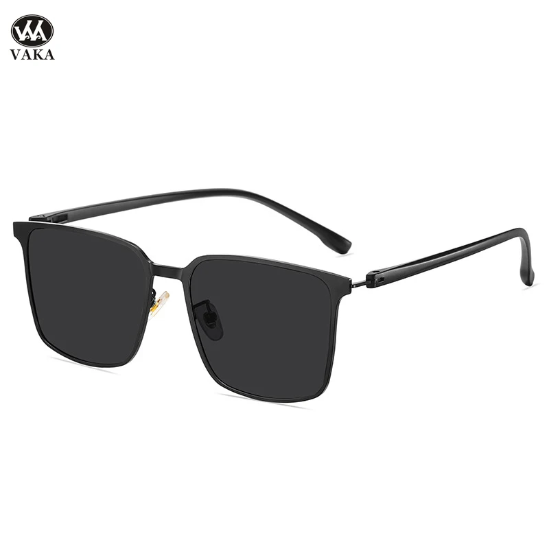 

Color Change Grey Photochromic Polarized Sunglasses Men Square Classic Chameleon Glaases Transition Lens TR90 Frame Eyewear