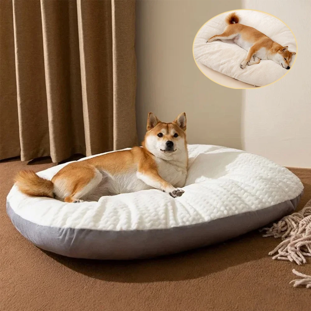 Medium Dog Bed New Super Soft Removable Washable Plush Multi Size Calm Bed Comfortable Sleeping Artifact Soothing Warm Dog Bed