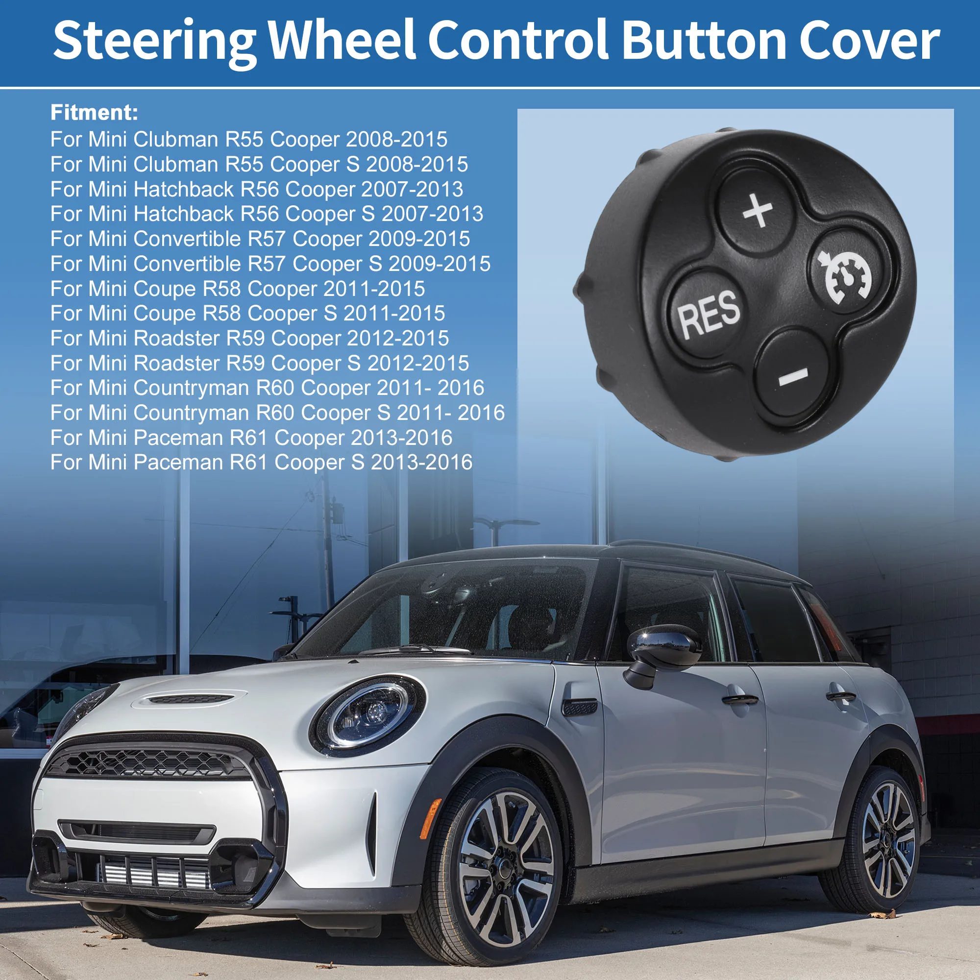 

Замена кнопок на руле UXCELL для Mini Clubman R55 Cooper No 32309289676