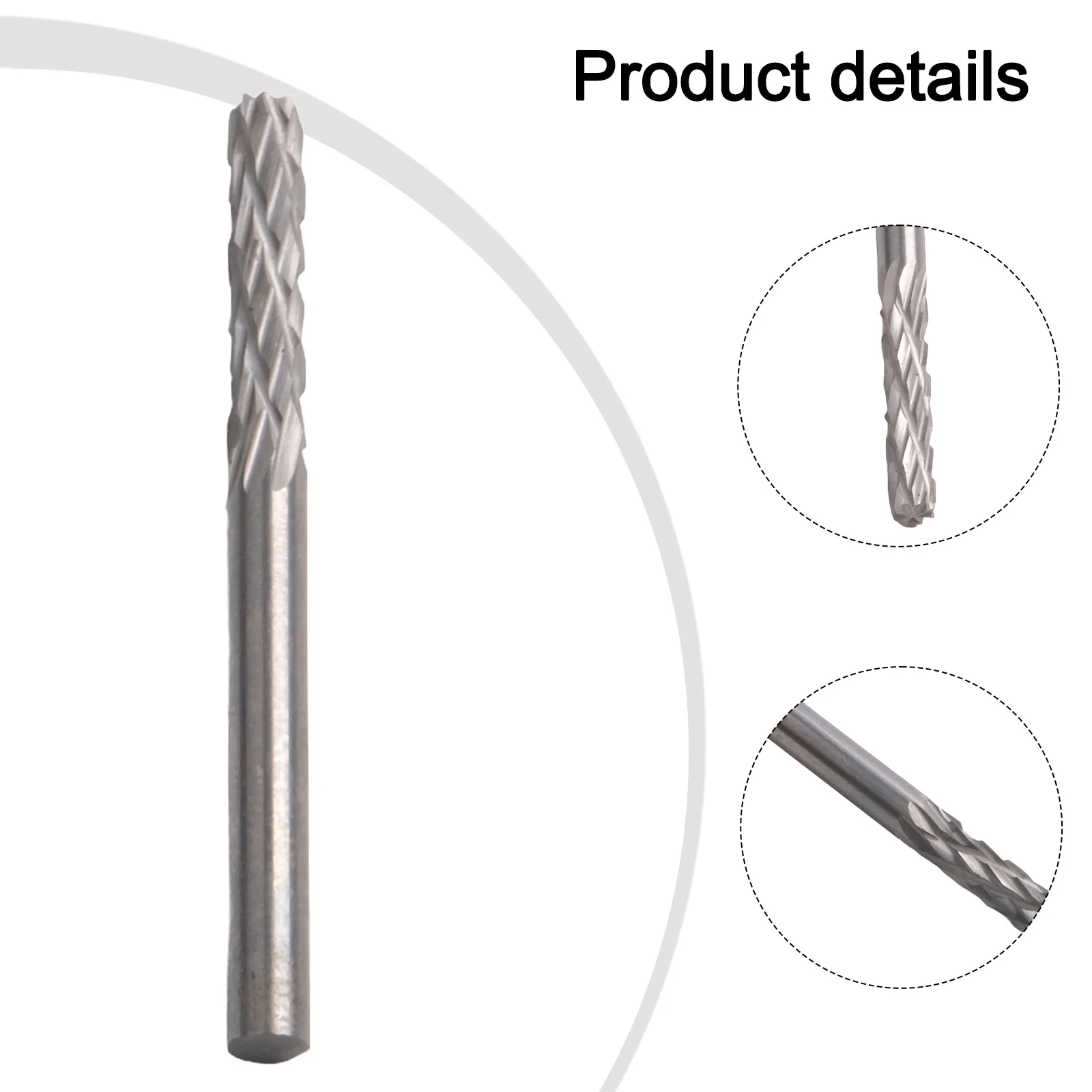 High Performance Long Shank Carbide Burr Set for Milling Cutter 3mm 1/8 inch Rotary Tool Burr Cut 38mm to 100mm