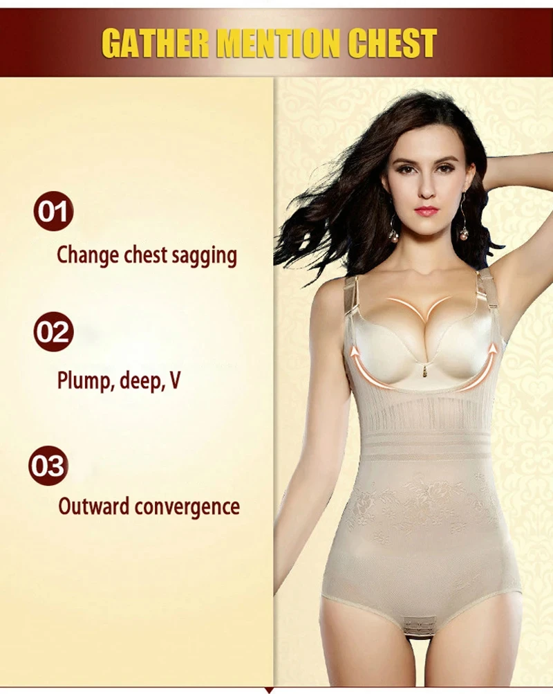 Body Shaper Frauen Taille Trainer Abnehmen Bauch-steuer Unterwäsche Flache Bauch Korsett Bodysuit Shapewear Cincher Feste Unterbrust – Detail 5