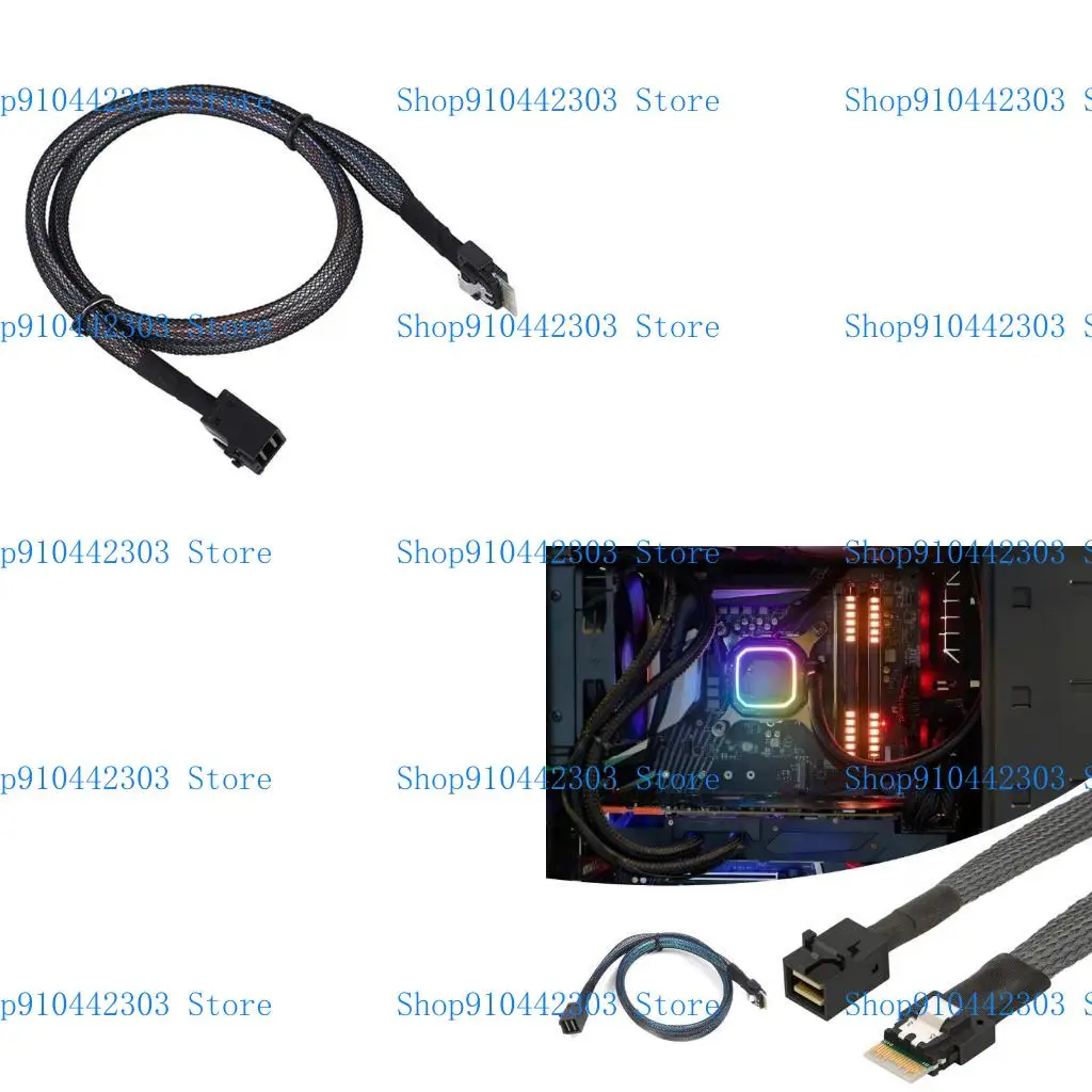 

L4MD Эффективный PCIE4.0 SLIMLINESAS SFF8654 4I 38P TOSAS SFF8643 Кабель для эффективной передачи данных 0.5A Контактный ток