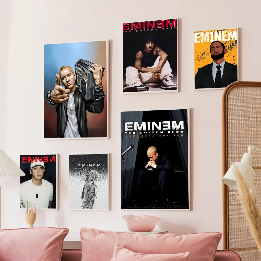 

Rapper E-Eminem DIY Sticky Poster Vintage Room Bar Cafe Decor Home Decor