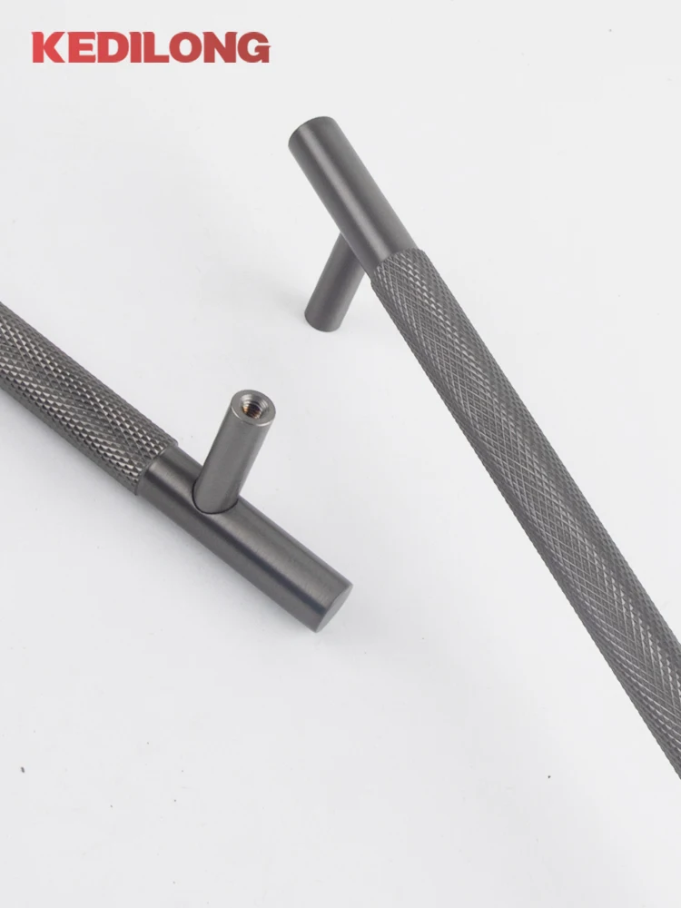 KEDLO الصلبة النحاس ضوء الفاخرة التخريش مقبض كابينة خزانة المطبخ درج مقبض Gunmetal سحب