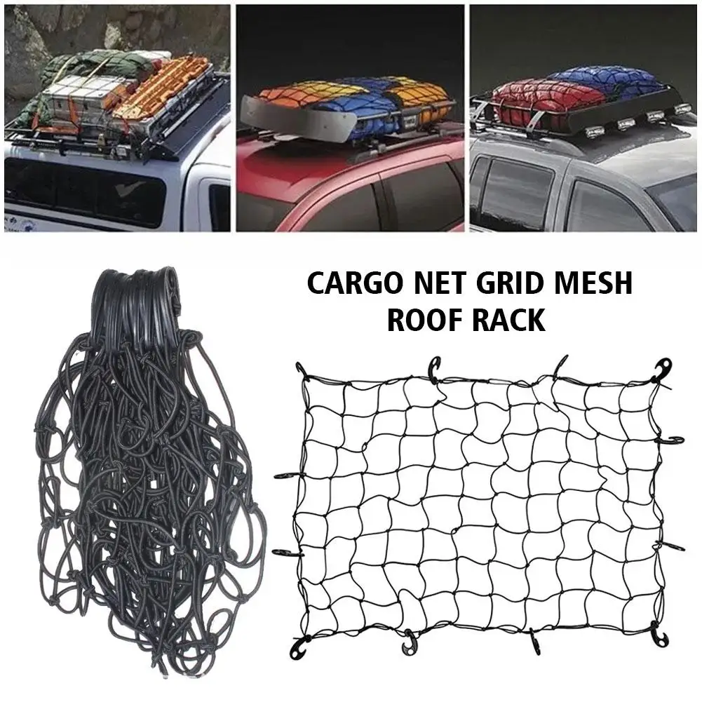 Car Roof Rack Luggage Carrier Cargo Net Grid Mesh Roof Rack Net Interior Ceiling Cargo For Pickup Truck Bed And SUV Roof Tr P5S7